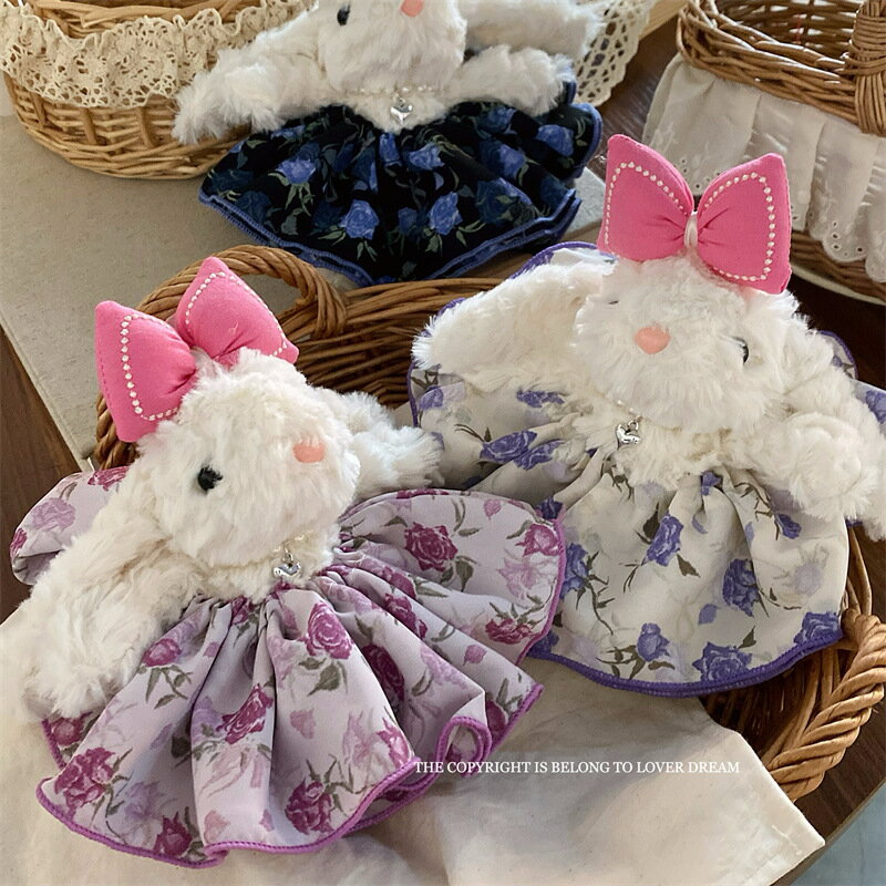 バッグチャーム　キーホルダー　リボンウサギ (T)