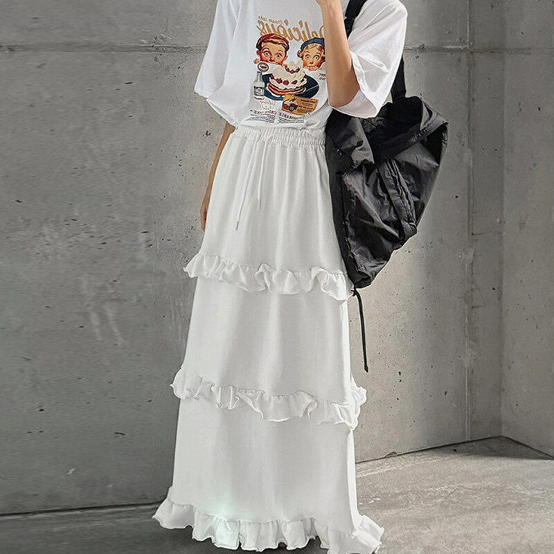 フリルロングスカート (T)