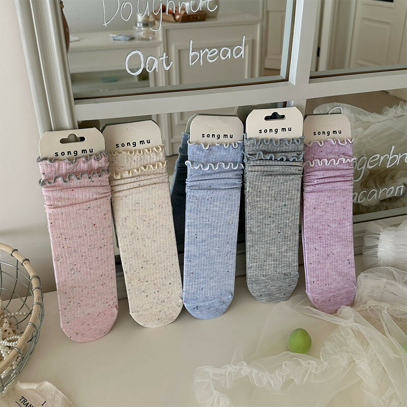 デザイン靴下 レディース 韓国ファッション (T)