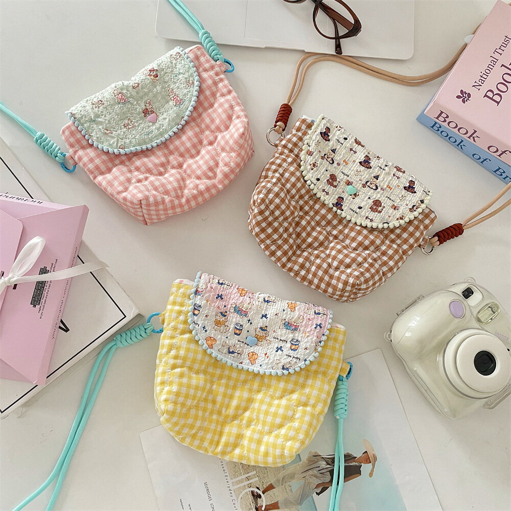 Rakuten - ショルダーバッグ チェック柄 可愛い 韓国ファッション (T)