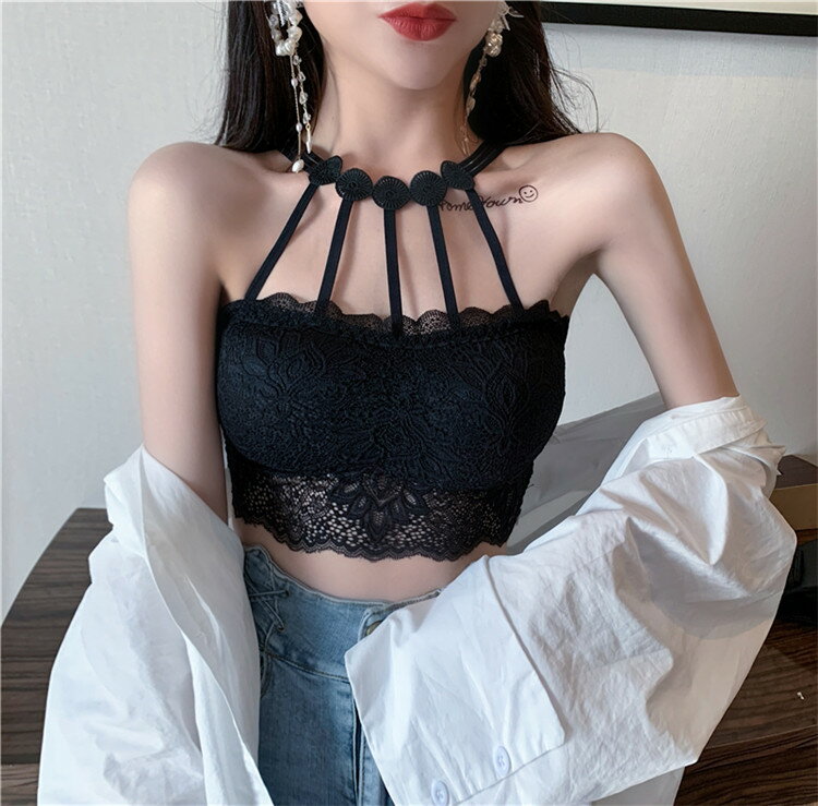 エレガントデザイン 韓国ファッション レース スリング キャミソール スリップ(T)