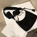 韓国ファッション レトロ 脇カバン チェーン ショルダーバッグ ジッパー スリーインワン(T)