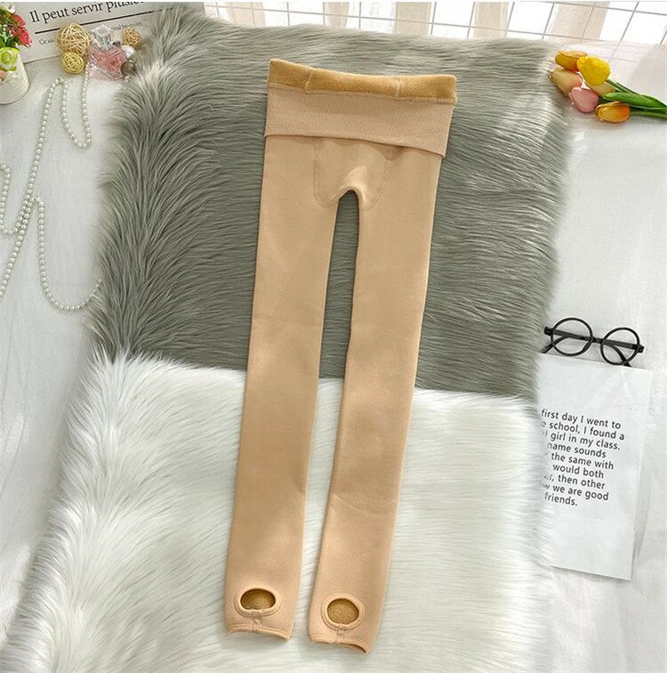 裏起毛 暖かい 厚手 タイトパンツ スリミング パンストース レギンス(T)