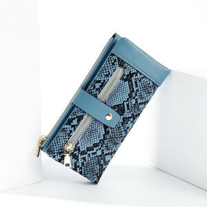 オシャレの幅が広がる 韓国ファッション カードバッグ ヘビ柄 ウォレット シンプル 携帯電話バッグ[K](T)