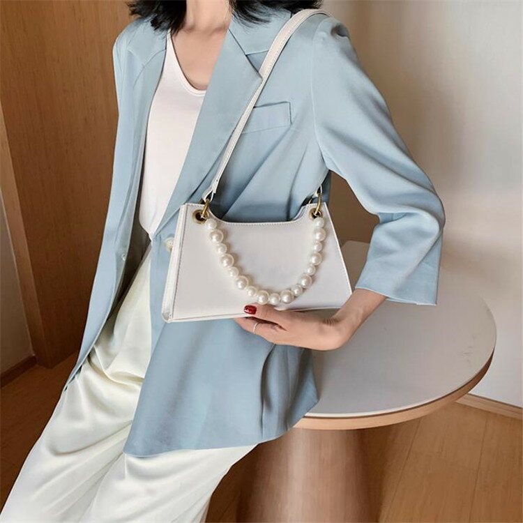 トレンド ショルダーバッグ パール 脇カバン[K](T)(4)