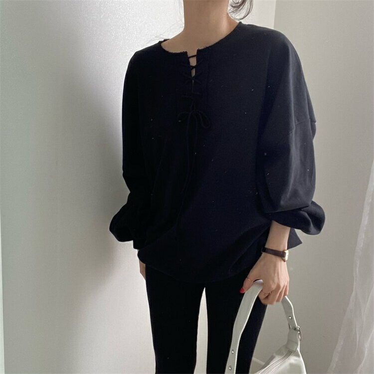 おしゃれ カジュアル ランタンスリーブ パーカー[K](T)