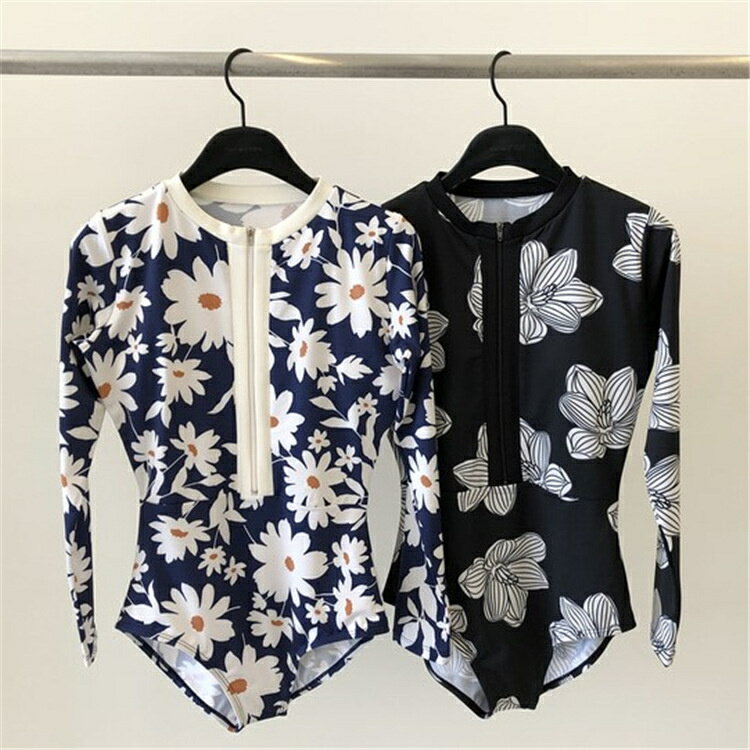 ウェットスーツ 長袖 水着 タイト サーフィン お出かけ ダイビング 写真 日焼け止め[K](T)