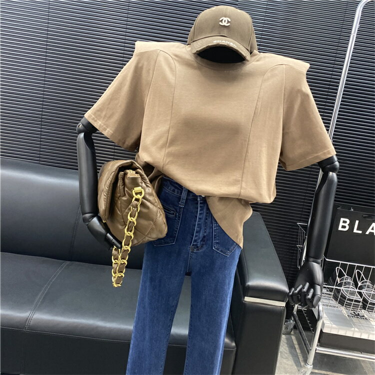 ゆったり 無地 カジュアル トップス おしゃれ[K](T)