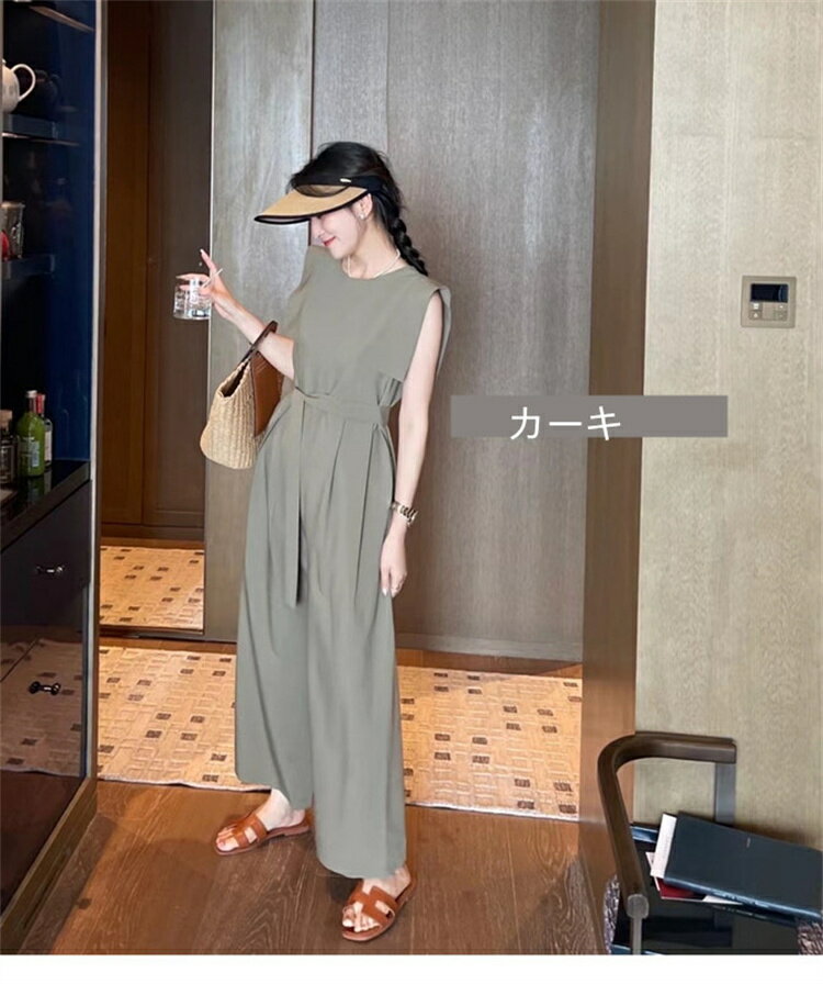 サロペット ジャンプスーツ カジュアル オールインワン デザイン[K](T)