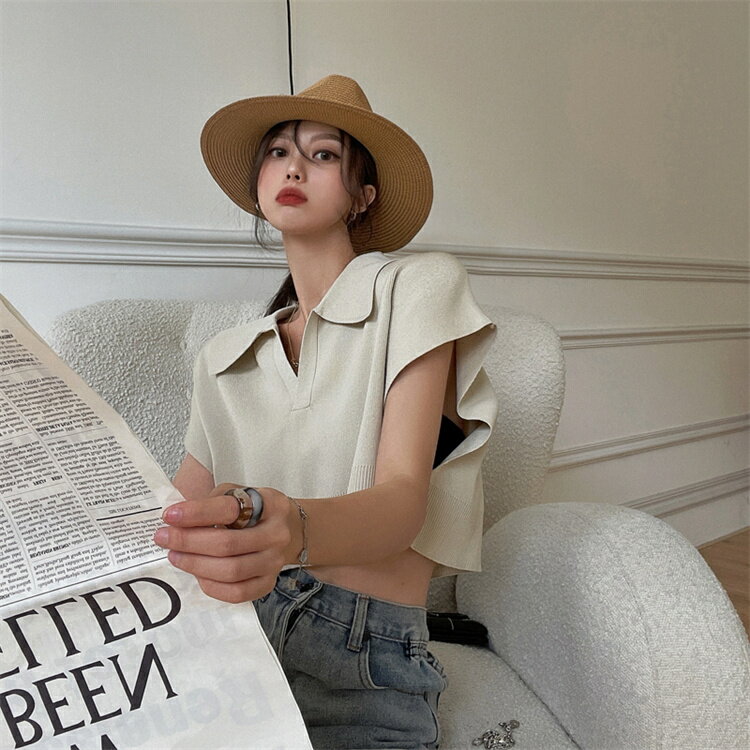 半袖 おへそ ボトミングシャツ Tシャツ トップス[K](T)