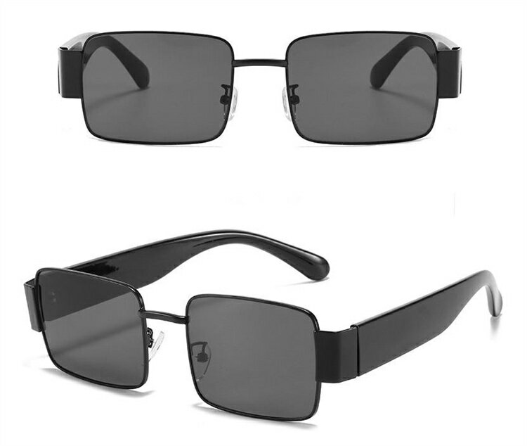 ヒップホップ メガネ スクエアサングラス サングラス オシャレ[K](T)