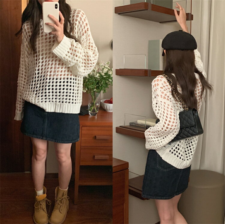 シルエットが美しい 韓国ファッション おしゃれ ニットトップス エレガント[K](T)