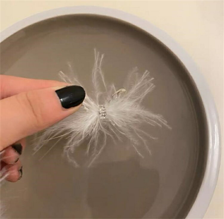 耳飾 羽毛 蝶 フリンジ 耳介 イヤリング 耳介 真珠 ネックレス[K](T)