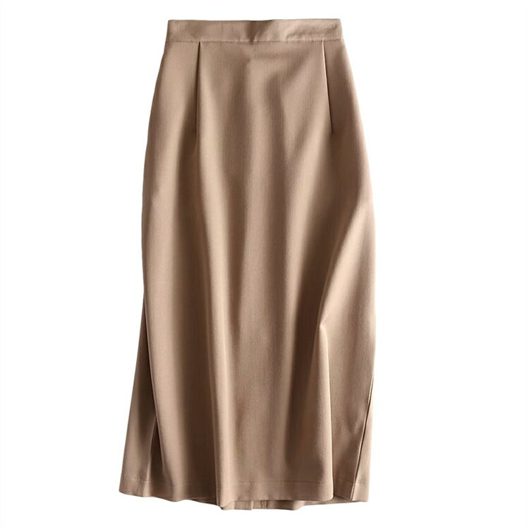 注目のアイテム シンプル 通勤 ハイウエスト スリム ロングスカート[K](T)