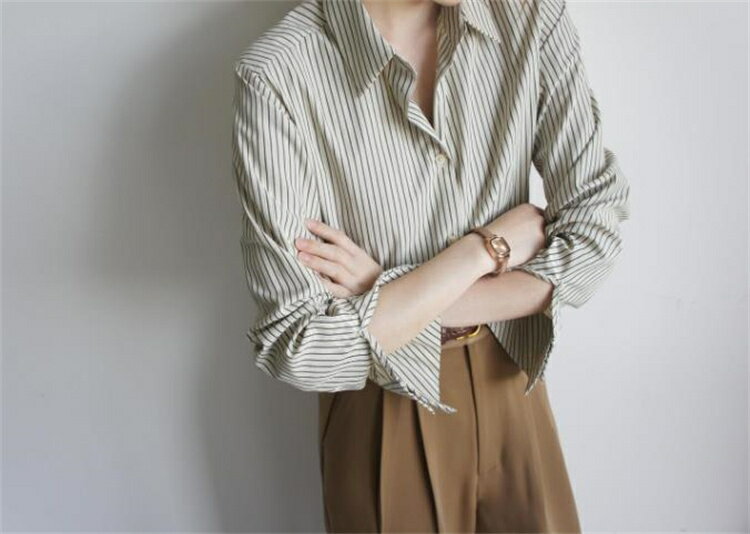 通勤ジェントルスタイルストライプ長...