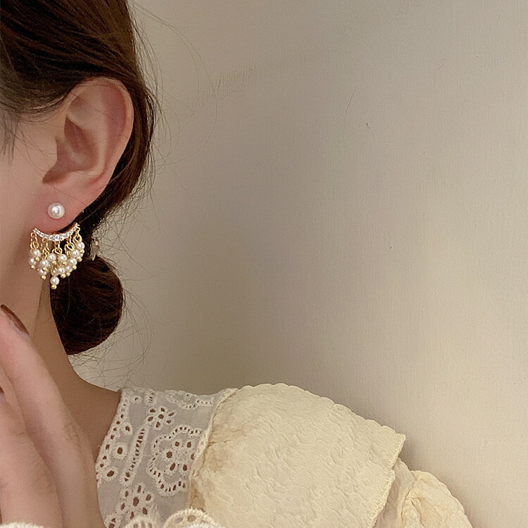 真珠 フリンジピアス ジェントルスタイル ピアス 可愛い系[K](T)