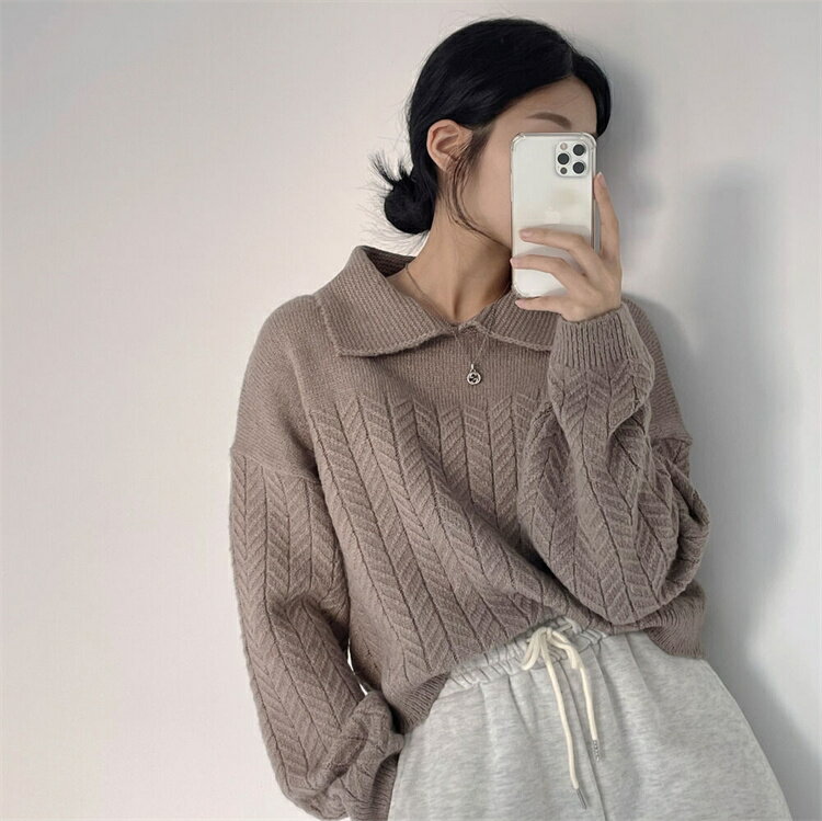 INSスタイル ニットトップス (T)