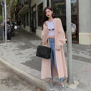 韓国ファッション セーター ニットコート (T)