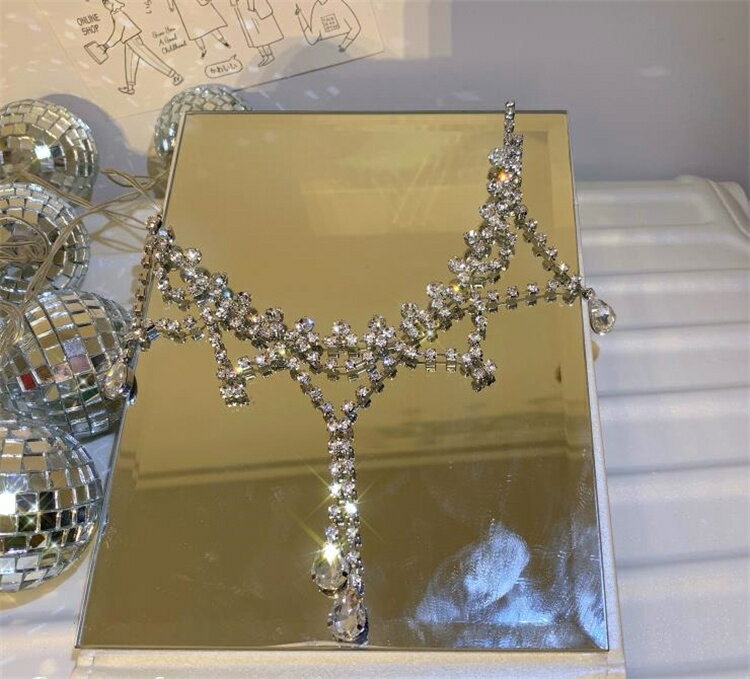 INSスタイル ネックレス ドリルいっぱい ウォータードリルのネックレス (T)