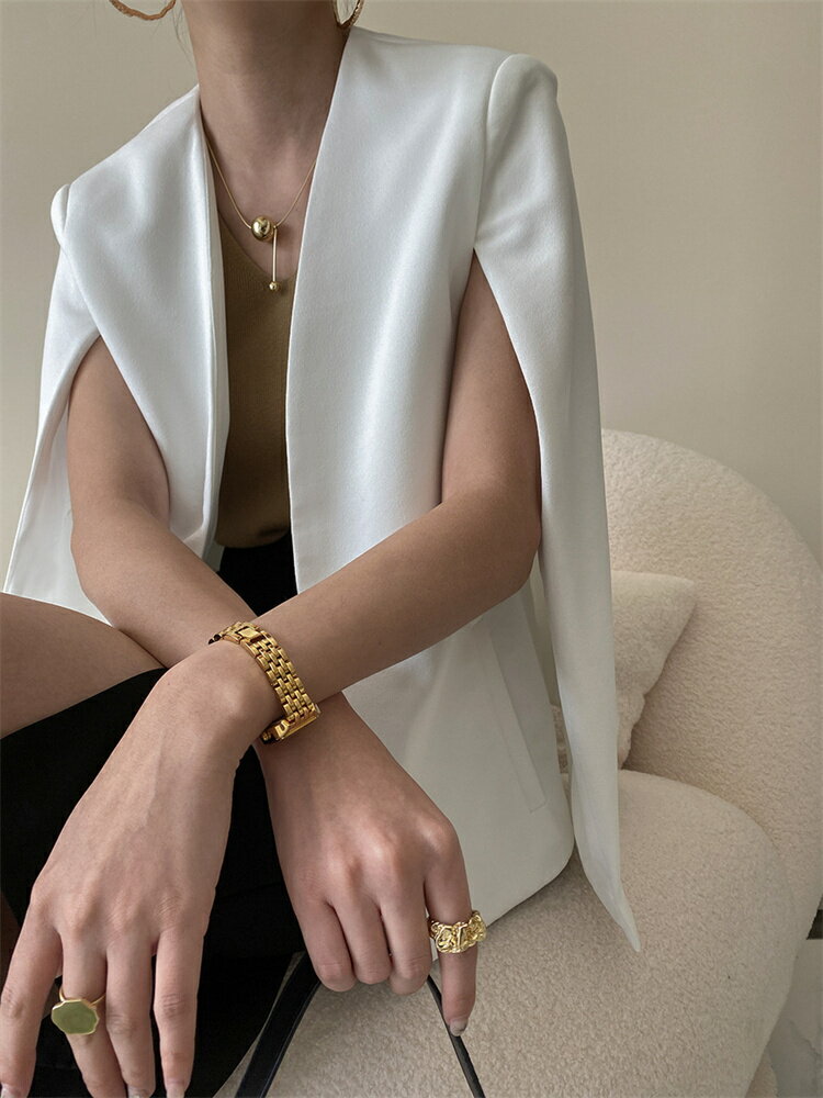 上品映え マント デザインセンス スーツ コート (T)