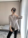 通勤用シフォンシャツ 長袖ブラウス (T)