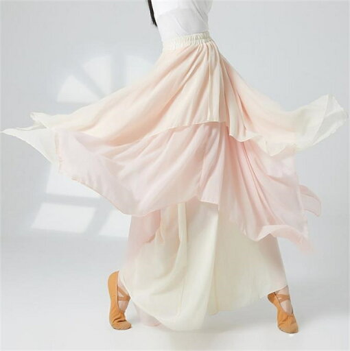 INSスタイル ワイドパンツ 中国舞踊表演服 (T)