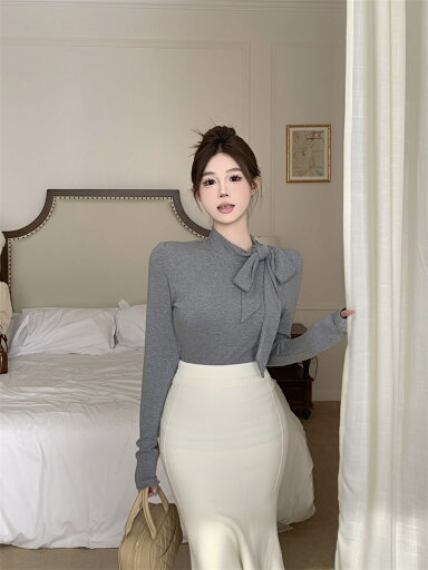 蝶ネクタイ 長袖 Tシャツ 裏起毛 (T) 蝶ネクタイ 長袖 Tシャツ 裏起毛 (T)