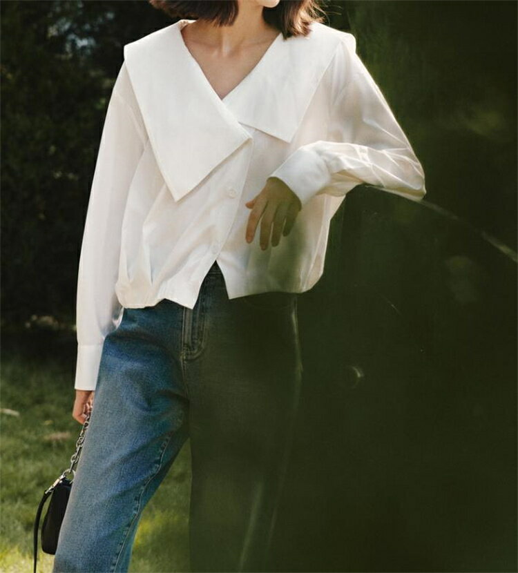 イレギュラー大襟シャツ (T)