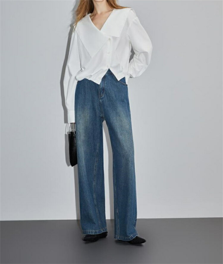 イレギュラー大襟シャツ (T)