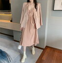 韓国ファッション ワンピース スーツ コート 2点セット (T)