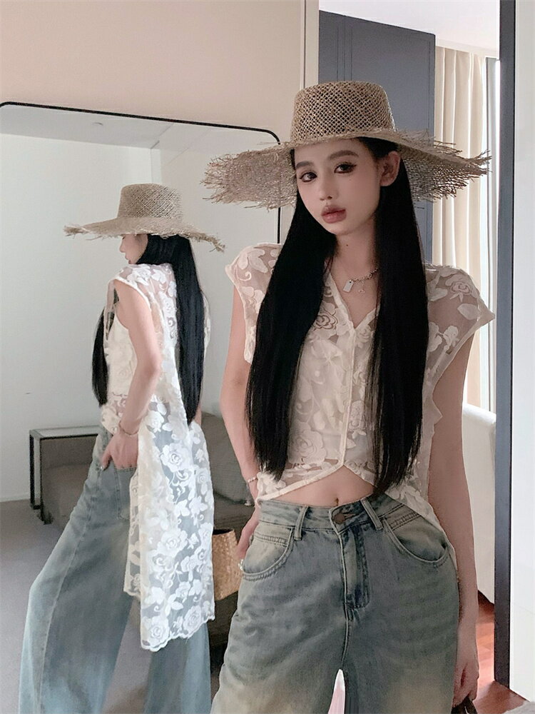 韓国ファッション ジャンパースカート ロングスカート Vネック 花結び スプリット (T)