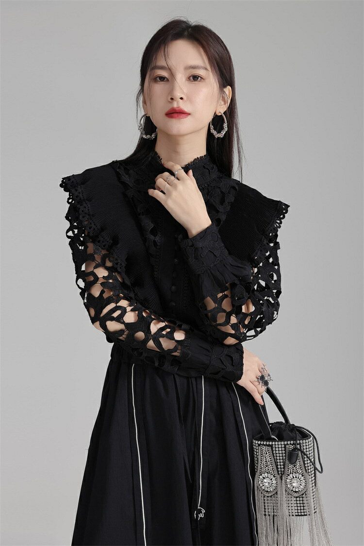 宮廷風ブラウス スリム シック (T)