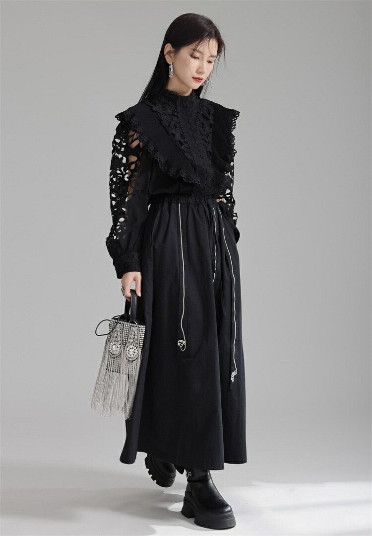 宮廷風ブラウス スリム シック (T)