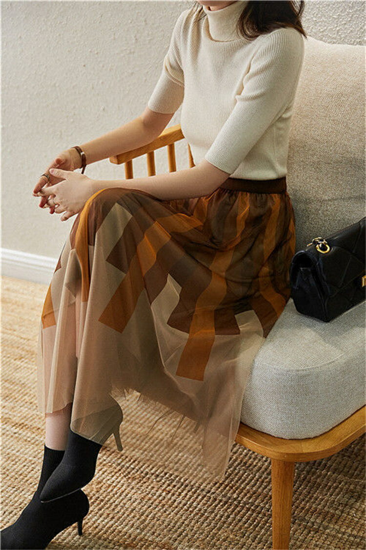 Aラインスカート レトロ (T)