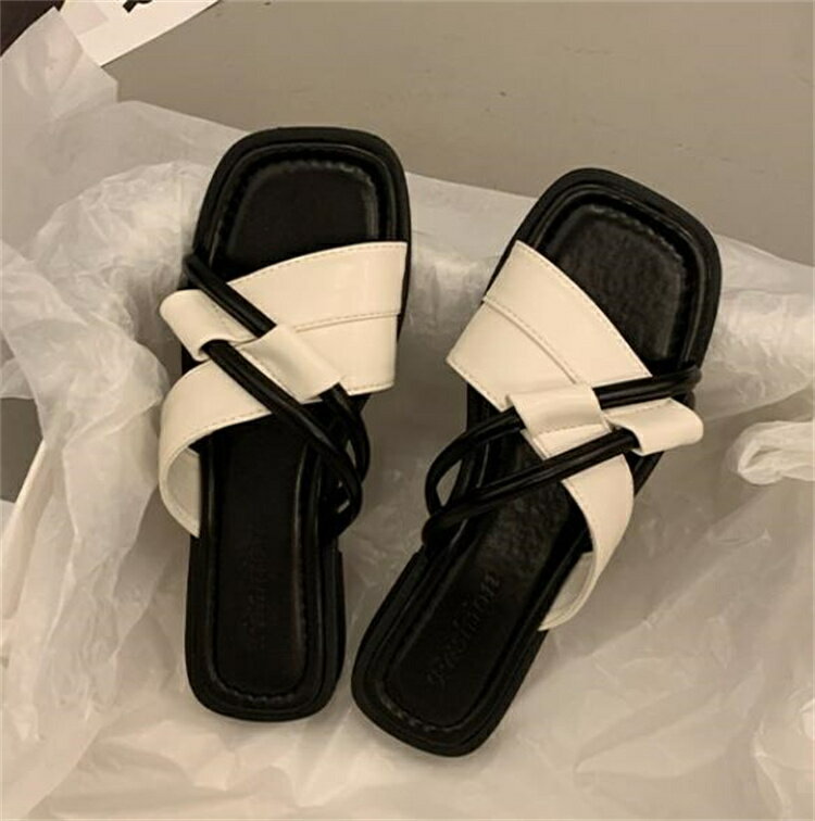 INSスタイル 気質 フラット サンダル (T)