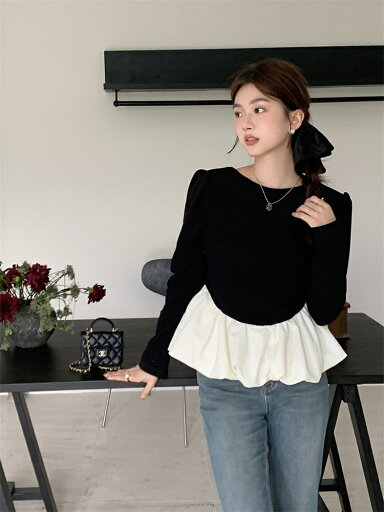 洗練されたオシャレ シックブラウス (T) 洗練されたオシャレ シックブラウス (T)