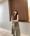 ワンピース スラックス ロングスカート ワイドパンツ セット (T)