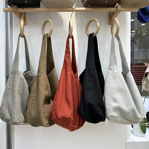 ウール生地 大容量 トートバッグ (T)