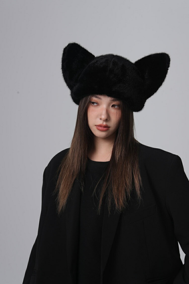 ミンクの毛に似せるグラビア撮影用帽子 (T)