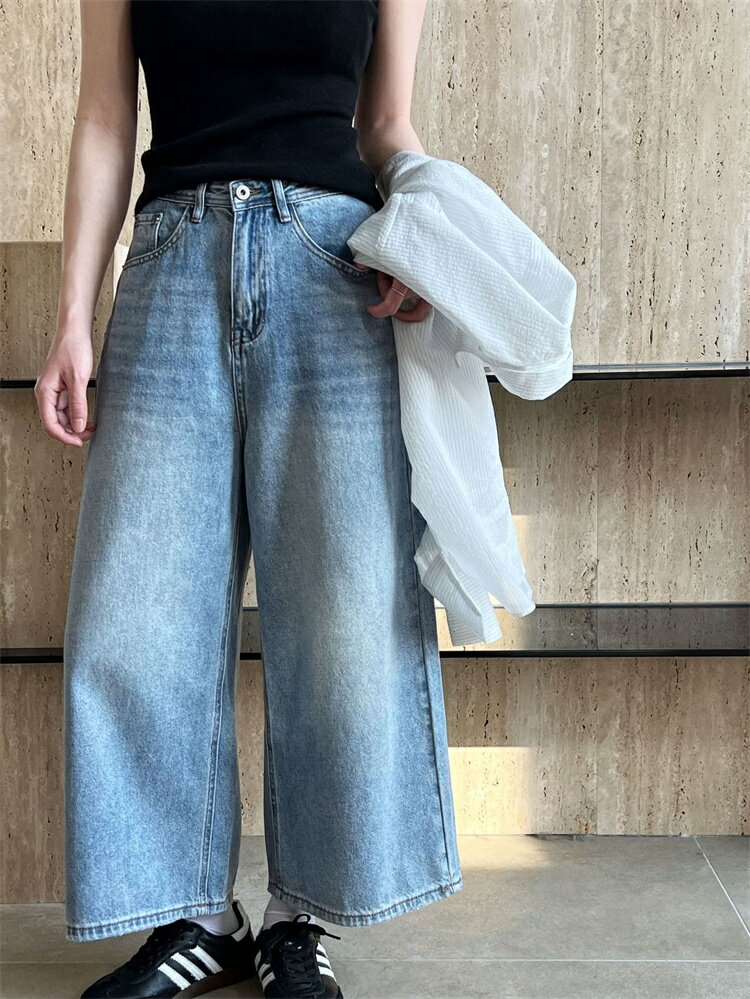 ハイウエスト ヴィンテージデニムワイドパンツ (T)