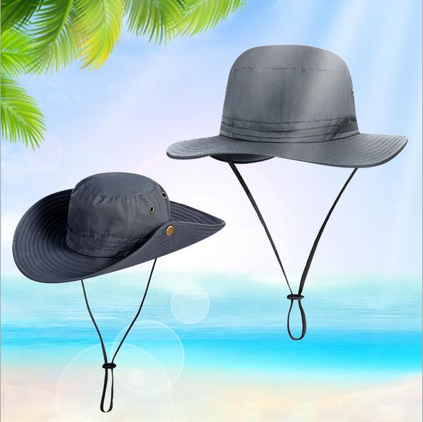 アドベンチャーハット つば広 帽子 サファリハット 日よけハット メンズ 紫外線対策 アウトドア 紐付[K](T)