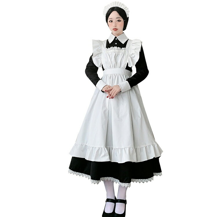 長袖ロング丈メイド服アリスコスプレ衣装 セクシー エロい 大胆 過激 アダルト系 エッチ 大人 コスチューム セクシーランジェリー エロ 可愛い かわいい(T)