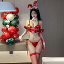 赤色 レザー バニーガール ブラセット コスプレ衣装(T)