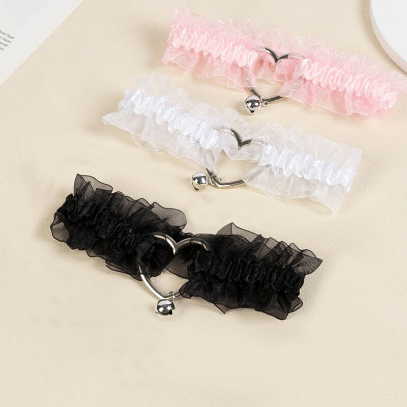 ハート＆鈴付きガーターリング (T)