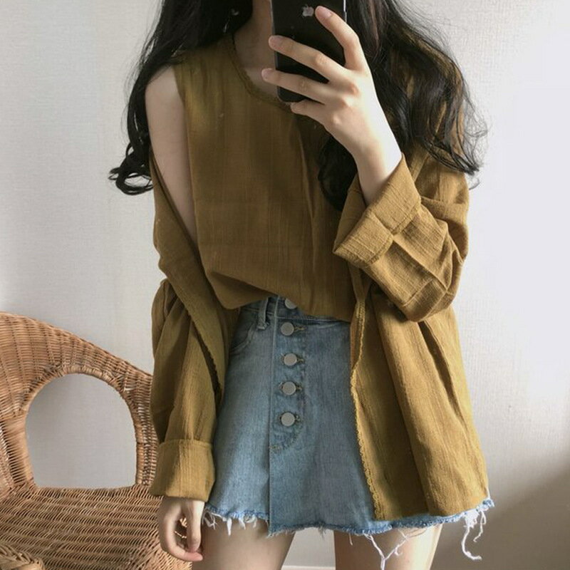 ノースリーブーブ キャミソール長袖 カーディガン コート カジュアル 服装セット[K](T)