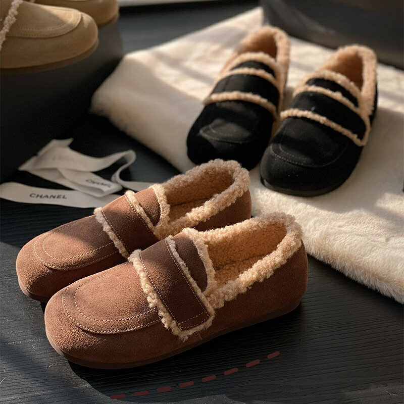 裏起毛 ふわふわ 保温 綿靴 オシャレ シューズ 靴[K](T)