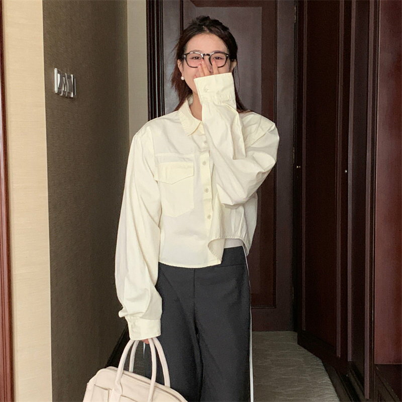 カジュアル レトロ レーシング ミニ丈 デコレーション ジャケット[K](T)