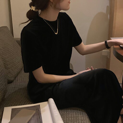 ゆったりシャツワンピース ロングスカート (T) ゆったりシャツワンピース ロングスカート (T)