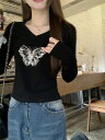 気質レトロおしゃれカジュアルTシャツ (T)