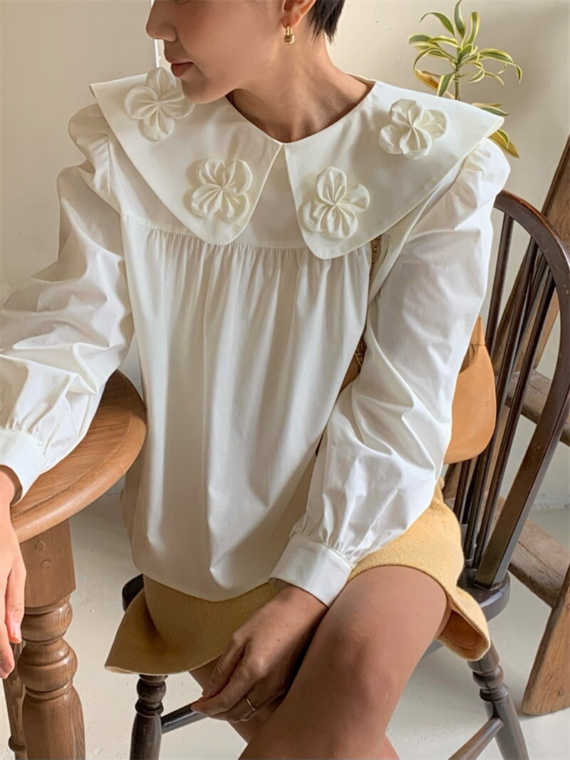 気質レトロおしゃれカジュアルシャツ/ブラウス (T)